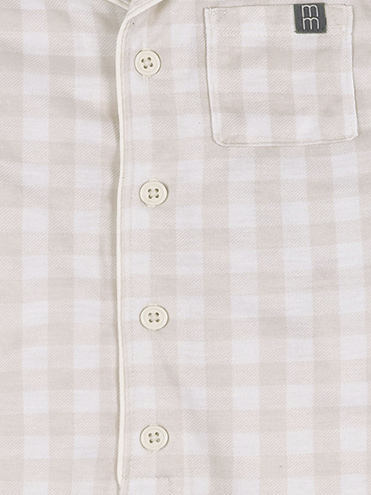 Modern Moments by Gerber Neutral Pajama Romper with Pocket, Sizes 0/3 Months - 18 Months