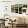 thumbnail image 5 of Elephant Stock Refracted Horizon I Wall Art - Horizontal Multi Panel Canvas - Living Room Wall Decor - Abstract Multi Panel - Orange And Green Decor By Jennifer Goldberger - 68" x 42", 5 of 8