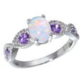 thumbnail image 1 of Qarigey 2 piezas de anillo de cristal para mujer, anillos modernos portátiles para banquete de boda, joyería de aleación de moda para mujer, regalo de Ropa, zapatos y accesorios Miscelánea Talla 6 Qarigey AP015006-01, 1 of 6