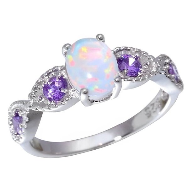 Guardurnaity 2 piezas de anillo de cristal para mujer, fiesta, boda, ceremonia, chicas, anillos modernos, joyería de moda para mujer, regalo de Ropa, zapatos y accesorios Miscelánea Talla 9