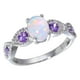 thumbnail image 1 of Guardurnaity 2 piezas de anillo de cristal para mujer, fiesta, boda, ceremonia, chicas, anillos modernos, joyería de moda para mujer, regalo de Ropa, zapatos y accesorios Miscelánea Talla 9, 1 of 6