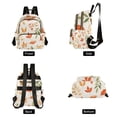 thumbnail image 4 of FORMRS Mini Backpack Purse for Women Quilted Travel Daypack Casual Shoulder Bag, Beige Autumn Leaves, 4 of 7
