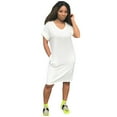 thumbnail image 3 of MesaSe Robe T-Shirt Décontractée d'Été pour Femmes Col en V Manches Courtes Mi-Longue avec Poches, 3 of 5