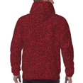 thumbnail image 5 of Hoodies for Men - Burgundy Floral Long Sleeve Comfrt Men'S Fashion Hoodies & Sweatshirts, Sweatshirts for Men Hoodies Pullover Clothing Clothes with Pouch, 5 of 7