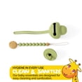 thumbnail image 6 of Muqee Peeko Elegant Pacifier Set with Pacifier Clip and Holder for infants - 3 pc Set in Green Color, 6 of 6