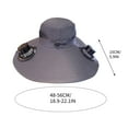 thumbnail image 3 of Delliss Wide Brim Solar Fan Outdoor Fishing Hat with 2 Solar Fan Women Men UPF 50+ Sun Bucket Hat Breathable Fishing Hat Bucket Hat, 3 of 9