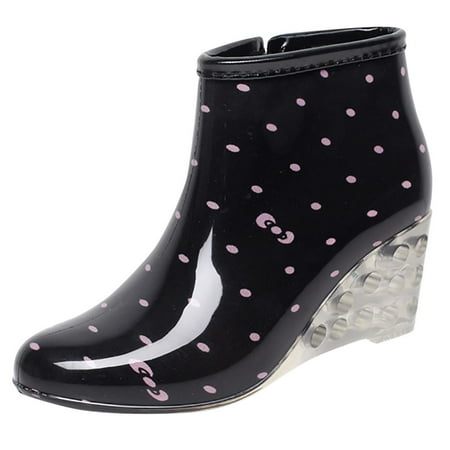 

Boots Punk Style Mid Women s Non-Slip Rain Outdoor Rubber Water Shoes