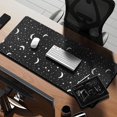 thumbnail image 2 of Long Mouse Pads for Desk,Black Star Moon Pattern Desk Mats on Top Of Desks, Desk Mouse Pad Extra Large with 3mm Non-Slip Base and Stitched Edge for Gaming,Office,Work,Home 35.4"x15.7", 2 of 6