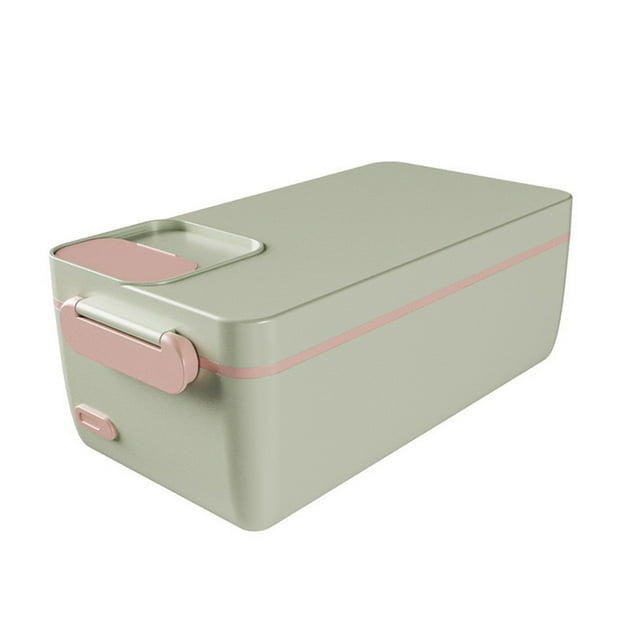 Dvruxg Boîte à Bento Chauffante Électrique Portable, Conteneur à Riz Isolé en Acier Inoxydable, Bocal à Lunch Sans Fil pour Camping en Plein Air et Repas de Trajet