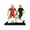 D(Black & Red), variant on Decorr 6.5" Soccer Player Resin Sculpture, Mini Soccer Sports Memorabilia Sculpture, Abstract Sports Figurine for Desk Decor, Soccer Fan Collection & Memorial Gifts