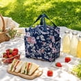 thumbnail image 4 of Lunch Bag, Side Pocket Insulation Tote with Handle Grip for Meal Box Carrier and Reusable Portable Food Storage Container for Office Work Picnic Gear, 4 of 5