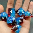 thumbnail image 4 of 7 piezas de dados poliédricos D8 D10 D12 D20 juego de para barra de tablero de rojo Zulema  Dados poliédricos, 4 of 7
