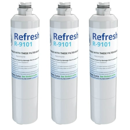 Replacement Water Filter R-9101 -by Refresh For Samsung DA29-00020B (3 Pack)