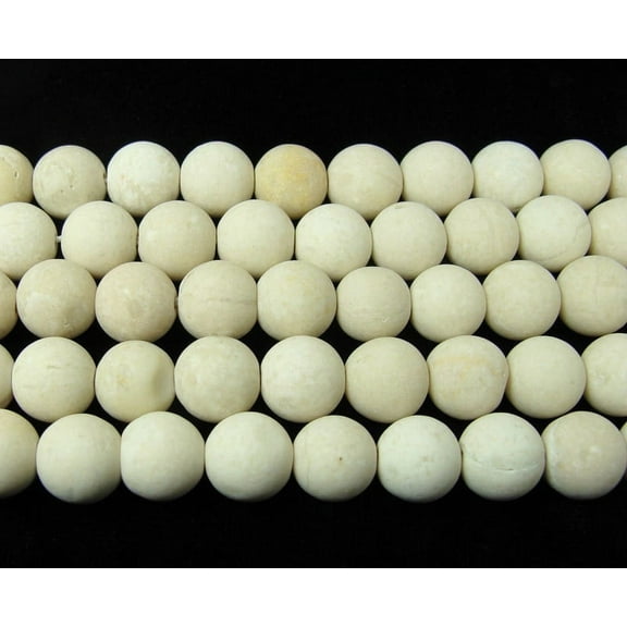12mm White Petrified Wood Agate Matte Round Beads Genuine Gemstone Natural Jewelry Making