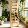thumbnail image 3 of Wooden Cat Wall Ladder, Hanging Cat Climbing Bridge Shelf, Indoor Cat Activity Play For Wall Mounted Cat Shelves,A - 50Cm, 3 of 6