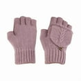 thumbnail image 6 of AuroraX Convertible Usb Heated Fingerless Gloves Knit Warm Purple Winter Gloves Back Of Hand Heating Cold Weather Mittens, 6 of 6