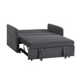 thumbnail image 2 of Convertible Sleeper Sofa with Pull Out Bed, Upholstered Loveseat Sofa with USB Socket, Side Pockets and Adjustable Backrest, 2 of 8
