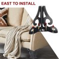 thumbnail image 4 of Uxcell Hollow Out Furniture Legs, Modern Metal Triangle Couch Feet Replacement Sofa Leg Black 4.7 Inch, 4 of 5