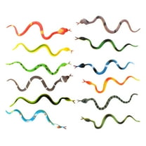 BESTSKY 12Pcs Plastic Snakes Toys Bulk,4 Inch Mini Rubber Fake Snakes Rain Forest Party Favors Decorations Realistic Assorted Colorful for Gag Toys Prank Prop