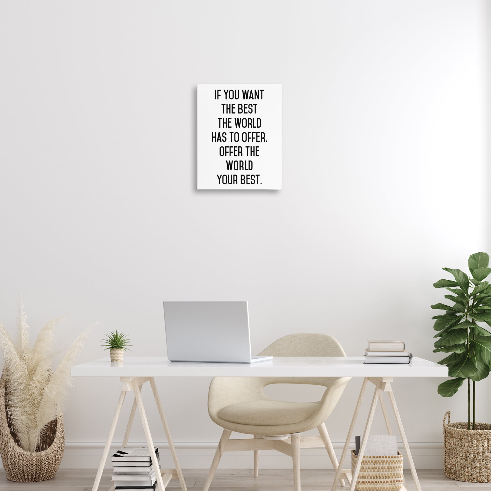 Offer The World Your Best Canvas Wall Art, design by Lettered and Lined