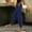 Navy, variant on Waffle Knit Harem Pants for Women Side Slit High Waisted Wide Leg Trousers Fasion Baggy Jogger Pants with Pockets