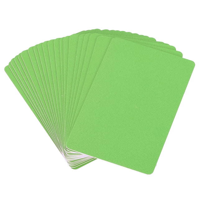 20 Pack Blank Cards, Inkjet Plastic ID Card Printable Business Cards, Waterproof Double Sided Printing Frosted Green