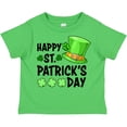 thumbnail image 3 of Inktastic Happy St. Patrick's Day Green Hat and Clovers Boys or Girls Toddler T-Shirt, 3 of 5