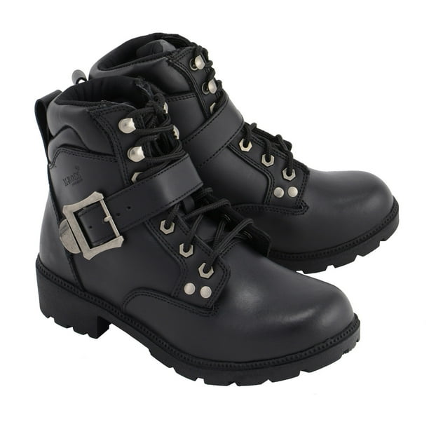 matte black biker boots