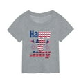 thumbnail image 2 of Xudanell Summer Tops for Teen 4th of July Girls Printed Toddler Girls Independence Clothes White Shirt Girls Grey 9-10 Years, 2 of 3