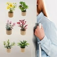 thumbnail image 3 of Artificial Potted Plants Refrigerator Magnet Home Office Kitchen Locker Fridge 3D Miniature Cork Pot Fake Flower Magnetic Decoration Ornament, 3 of 7