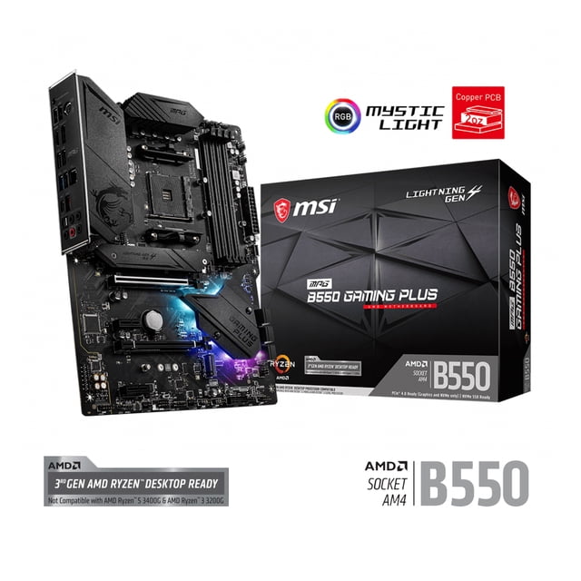 TARJETA MADRE MSI MPG B550 GAMING PLUS ATX SOCKET AM4 AMD
