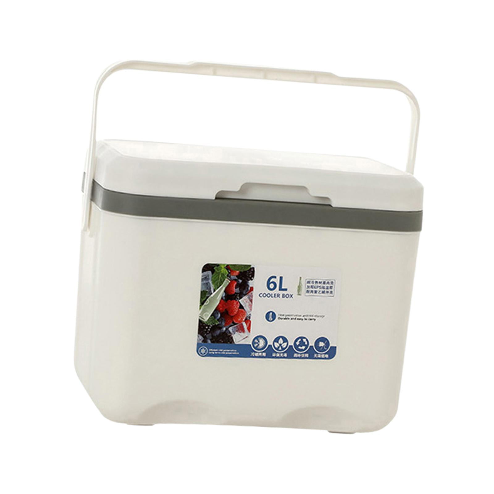simhoa Box Cold Storage Personal Ice Chest Small Hard Insulated Box for Commercial Fishing Stall Barbecue Breast Milk White