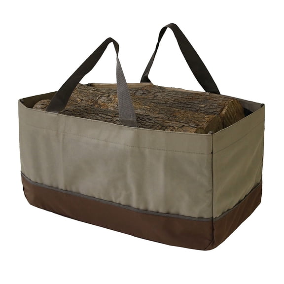 Firewood Log Carrier Large Firewood Bag Wax Canvas Log Carrier Tote High Capacity Durable Fire Wood Holder Bag Fireplace Accessories