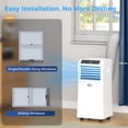 thumbnail image 7 of 10000 BTU Portable Air Conditioner 3 in 1 Cooling Fan Dehumidifier for Room Up to 441 Sq Ft with Remote Control 24H Timer Sleep Mode Window Kit White, 7 of 7