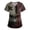 Dark Green #011, variant on Womens Halloween Scrub Top Witch Pumpkin V-Neck Spooky Scrubs Ghost Skeleton Scary Short Sleeve Nursing Uniform with Pockets M