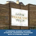 thumbnail image 4 of Thank You Banner Sign For Outdoor-Indoor Use 4x4 Ft Large Custom Banner and Signs with Hanging Rope Thank You Backdrop for Party Decor Oxford Cloth Sublimation Banner for Easy Hang, 4 of 6