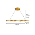 thumbnail image 5 of LUMINARIO DECORATIVO SUSPENDIDO PARA SALA ALUMINIO+SILICONA Y PINTADO DE ORO CON CONTROL, 5 of 5