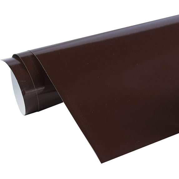 24" x 50 ft Roll of glossy Chocolate Repositionable Adhesive-Backed Vinyl for Craft Cutters, Punches and Vinyl Sign Cutters