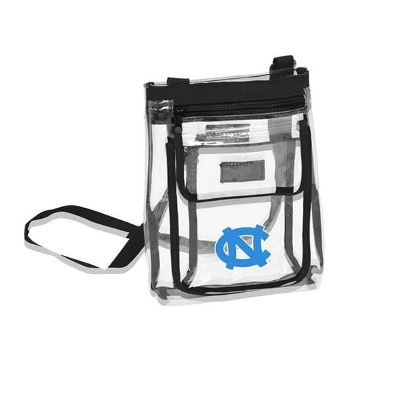 Logo Brands 185-66P North Carolina Gameday Black Clear Crossbody