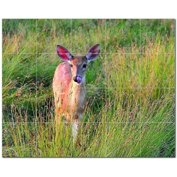 Deer Ceramic Tile Mural Kitchen Backsplash Bathroom Shower, 402715-XL54