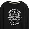 thumbnail image 3 of Instant Message - Camping - Campers Have S'more Fun - Toddler & Youth Long Sleeve Graphic T-Shirt, 3 of 6