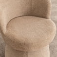 thumbnail image 5 of YOUNIKE Upholstered Armless Accent Chair, Swivel Vanity Stool With Wingback, Boucle Fabric Make-up Chair, Coffee, 5 of 17
