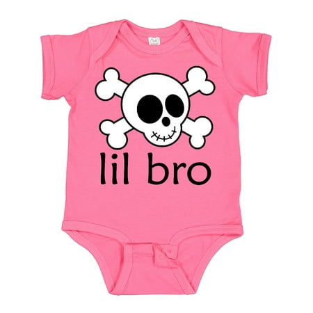 

Inktastic Little Bro Skull Gift Baby Boy Bodysuit