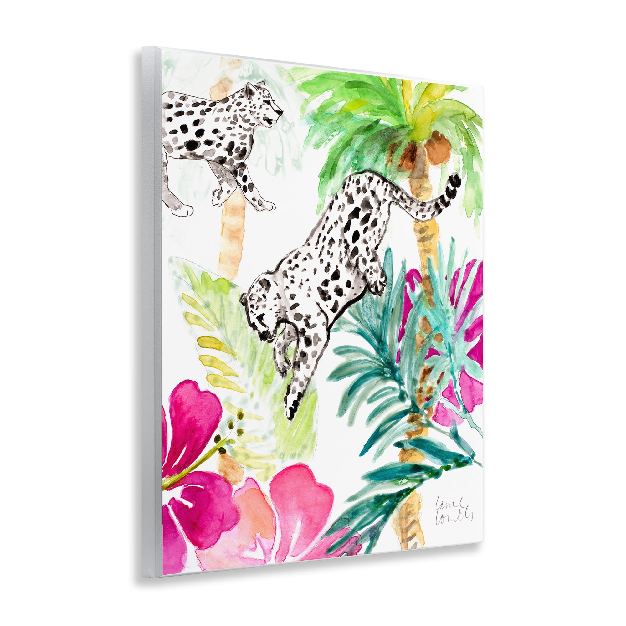 Stupell Industries Tropical Island Cheetahs Wall Plaque Art, design by Lanie Loreth