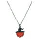 thumbnail image 1 of Collar de Halloween con colgante de cabeza de calabaza, murciélago y calavera fantasma, 1 of 6