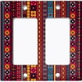 thumbnail image 6 of Metal Light Switch Plate Cover Ethnic Aztec Tribal Art Pattern Burgundy SFR061, 6 of 13