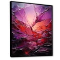thumbnail image 2 of Designart "Ruby Explosion In Fragmented Reality I" Abstract Shapes Floater Framed Wall Art Prints, 2 of 5
