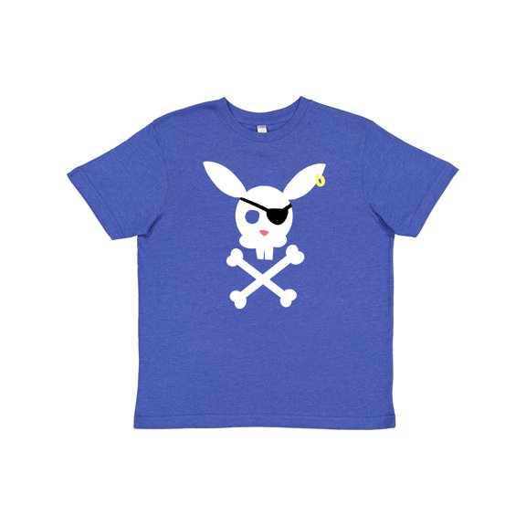 Inktastic Cute Easter Pirate Bunny with Eyepatch and Earring Youth T-Shirt