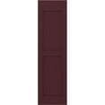 thumbnail image 5 of Ekena Millwork 18"W x 49"H Americraft Two Equal Flat Panel Exterior Real Wood Shutters (Per Pair), Wine Red, 5 of 10