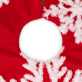 thumbnail image 5 of Magshion 47" Christmas Tree Skirt with White Snowflakes, Velvet for Merry Christmas Party Christmas Tree Decorations, Red, 5 of 7